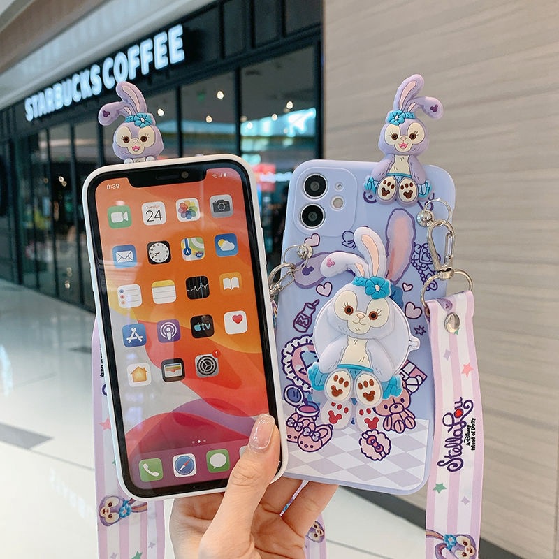 For Xiaomi Redmi Note 12 Pro+ 11 Pro 12S 11S 10S 10 5G 9S 9 8 7 Pro Redmi 13C 12C 10C A2 A1 9A 9C 9T Hình vẽ 3D Stellalou với Gương trang điểm Dây nghiêng Vỏ điện thoại mềm