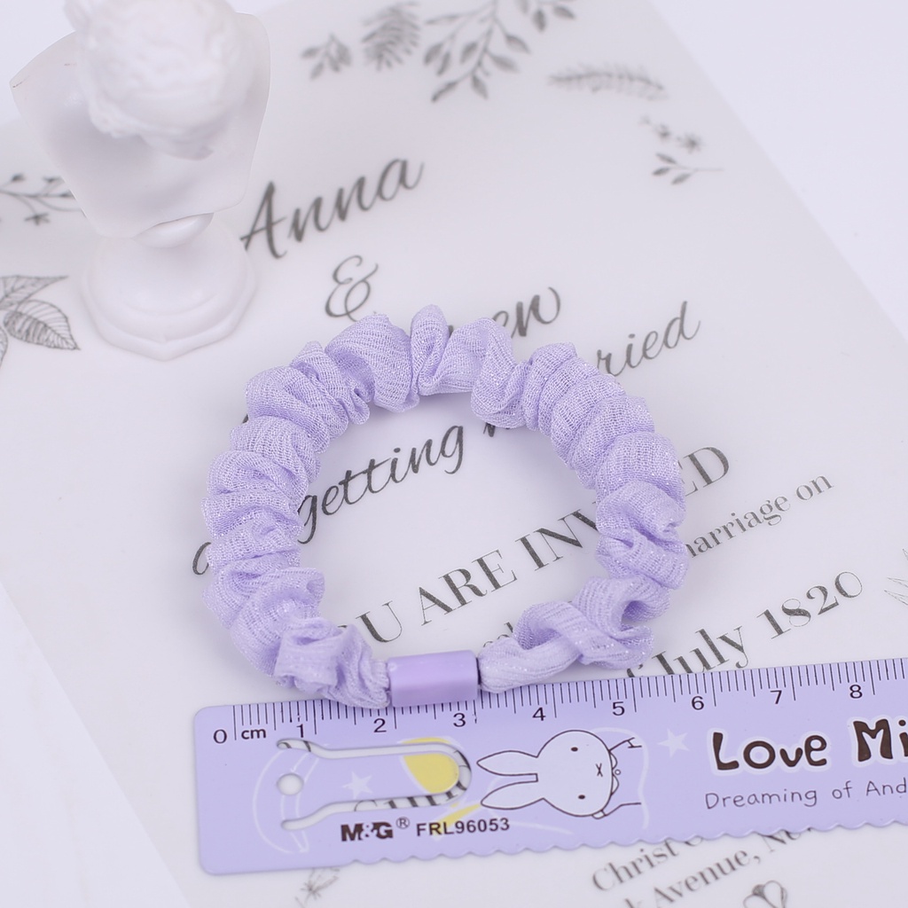 Hàng giao ngay dây buộc tóc đàn hồi chất liệu voan đơn giản mềm dễ thương  Thích hợp cho hàng ngày / đi làm / đi học