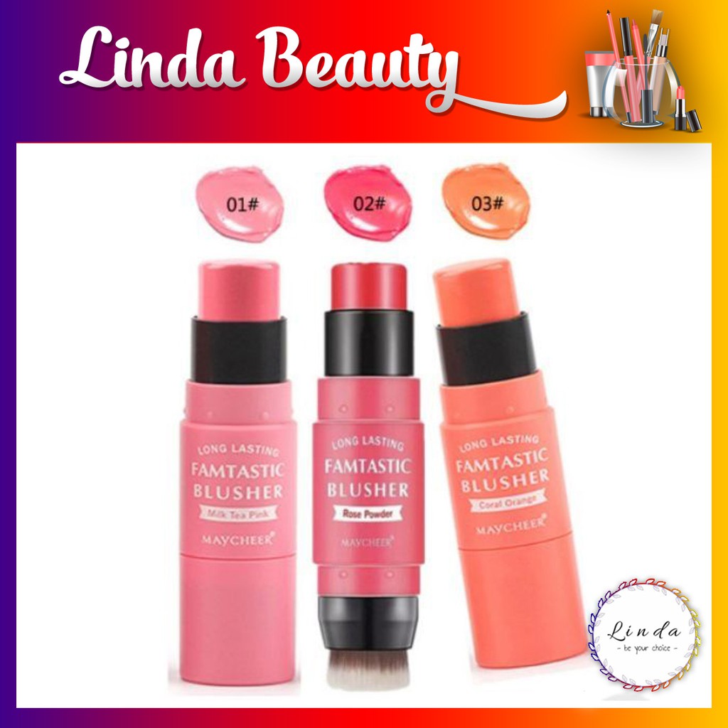 Siêu phẩm Má hồng dạng thỏi kèm cọ siêu mịn Maycheer nội địa Trung | BigBuy360 - bigbuy360.vn