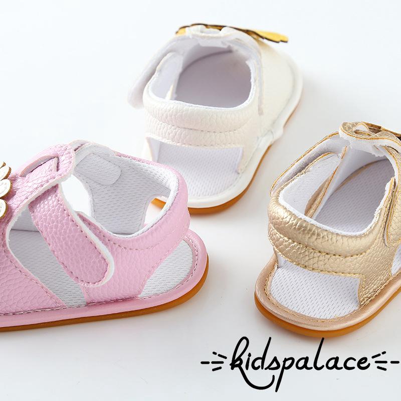 Giày sandal đính hoa xinh xắn cho bé gái từ 0-18 tháng tuổi