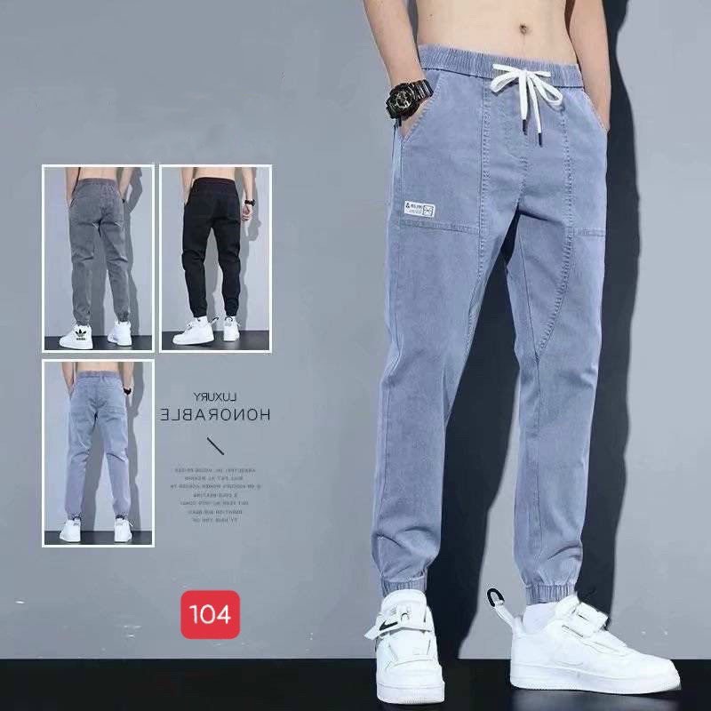 Quần Nam jean jogger nam lưng thun bo chân dáng thể thao đang được yêu thích nhất hiện nay 104