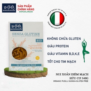 Nui Xoắn Diêm Mạch Hữu Cơ Sottolestelle 340g Bổ Sung Chất Dinh Dưỡng, Tốt Cho Sức Khỏe