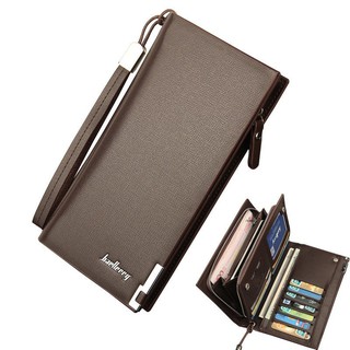 HGL♪Men's Leather Wallet Bifold ID Card Holder Purse Checkbook Long Clutch Billfold