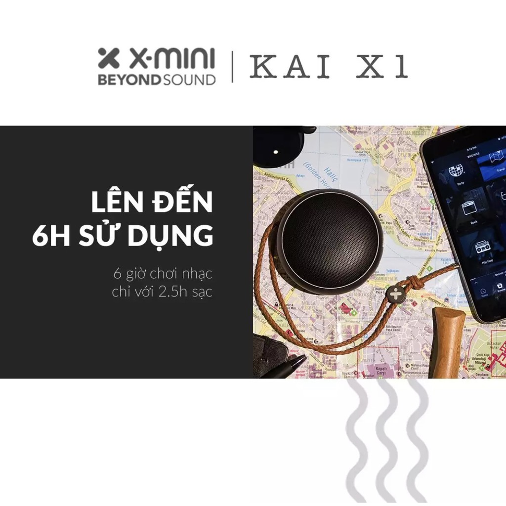 Loa Bluetooth 4.1 thời trang, cao cấp X-mini KAI X1 XAM31-MG 3W (kèm Dây Đeo Thời Trang) thương hiệu đến từ SINGAPORE