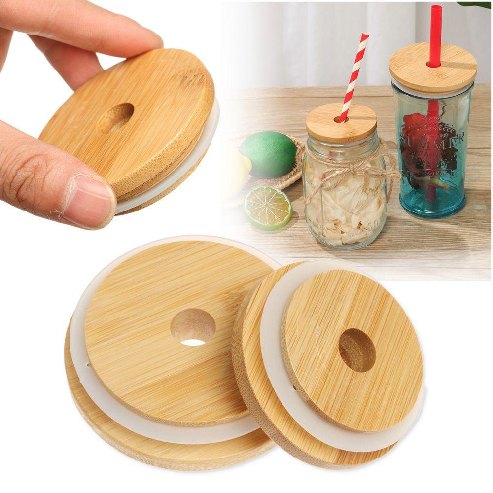 YOLA Nắp Đậy Chai Lọ Bằng Gỗ Tre Có Lỗ Thoát Nước