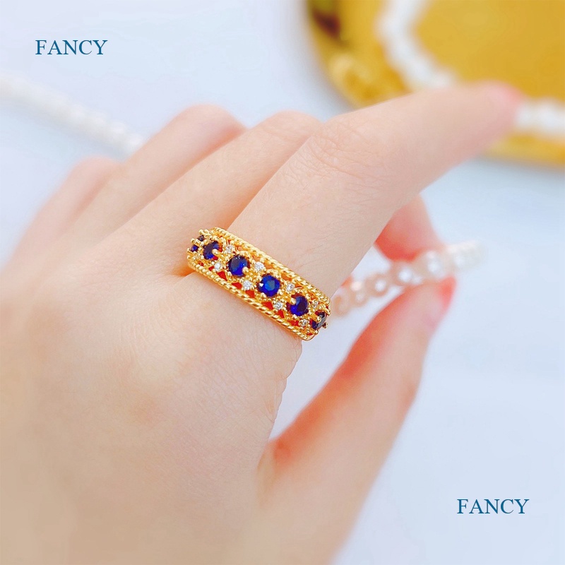 Nhẫn Phối Ren Màu Sắc Cổ Điển Độc Đáo