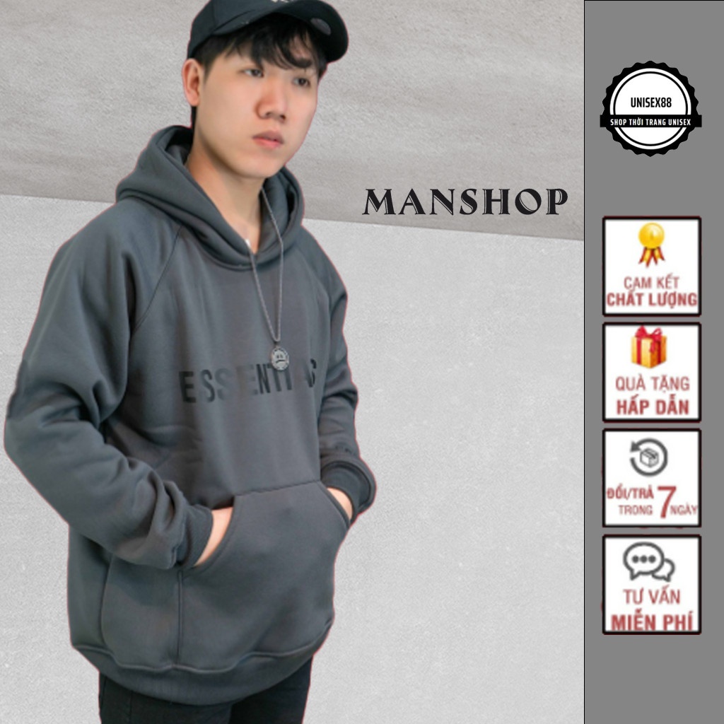 Aó Hodie Essensials chất liệu nỉ siêu dày,cực ấm.