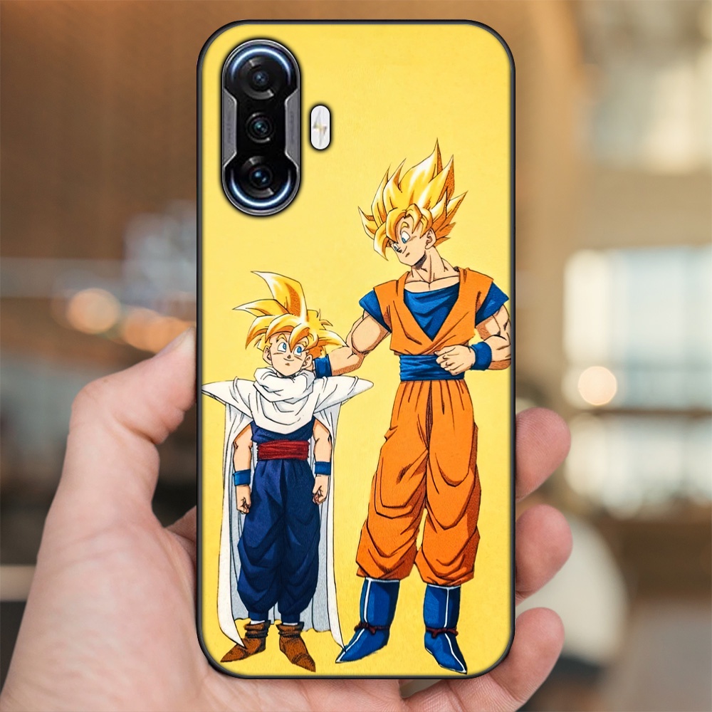 Ốp lưng Xiaomi K40 Gaming viền đen in hình Gohan Dragon Ball
