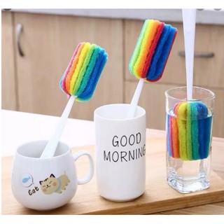 Cọ mút rửa cốc , chén ,ly uống nước 7 màu cực sạch
