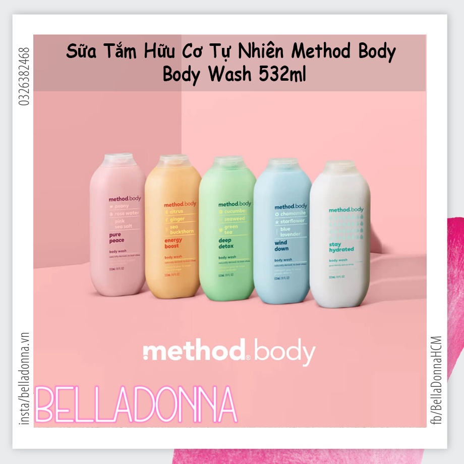 Sữa Tắm Hữu Cơ Tự Nhiên Method Body Simply Body Wash 532ml