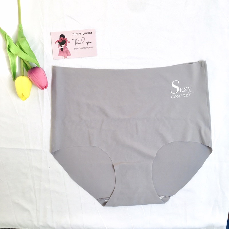 Quần lót su lụa tàng hình cạp cao gen bụng không viền sexy Q119