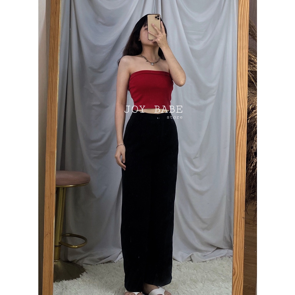 Áo ống croptop kiểu trơn Basic JOY BABE💞 áo thun quây nữ,thun xịn hack dáng co giãn 4 chiều,crop top sexy form ôm CROQ 1