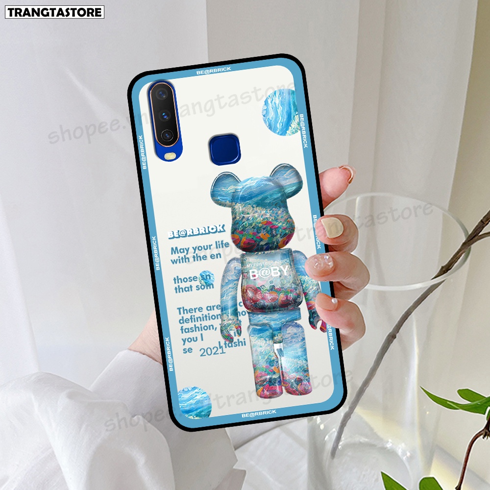 Ốp Vivo U10 / Y11 / Y12 / Y15 / Y17 in hình gấu Bearbrick,Mountain,xanh,đen,đỏ giá rẻ