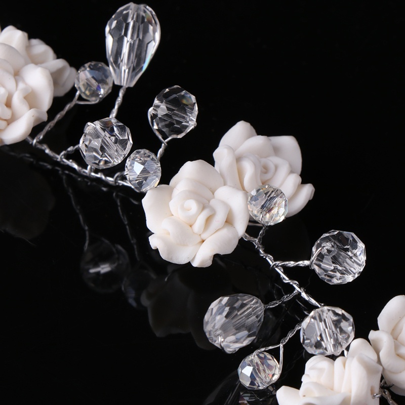 Flgo Phụ Kiện Cài Tóc Hoa Tai Pha Lê Handmade Cho Cô Dâu Trong Ngày Cưới