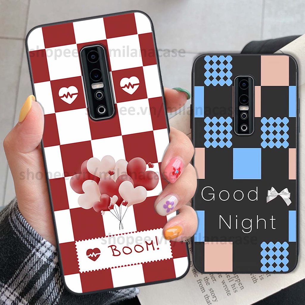 Ốp Vivo V17 Pro caro họa tiết nhiều màu sắc siêu đẹp thời trang cá tính