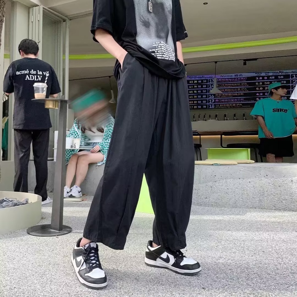 Quần harem Dáng Suông Rộng Lưng Thun Co Giãn Thời Trang Hàn Quốc Chất Lượng Cao Có size Lớn M-2XL Dành Cho Nam Giới