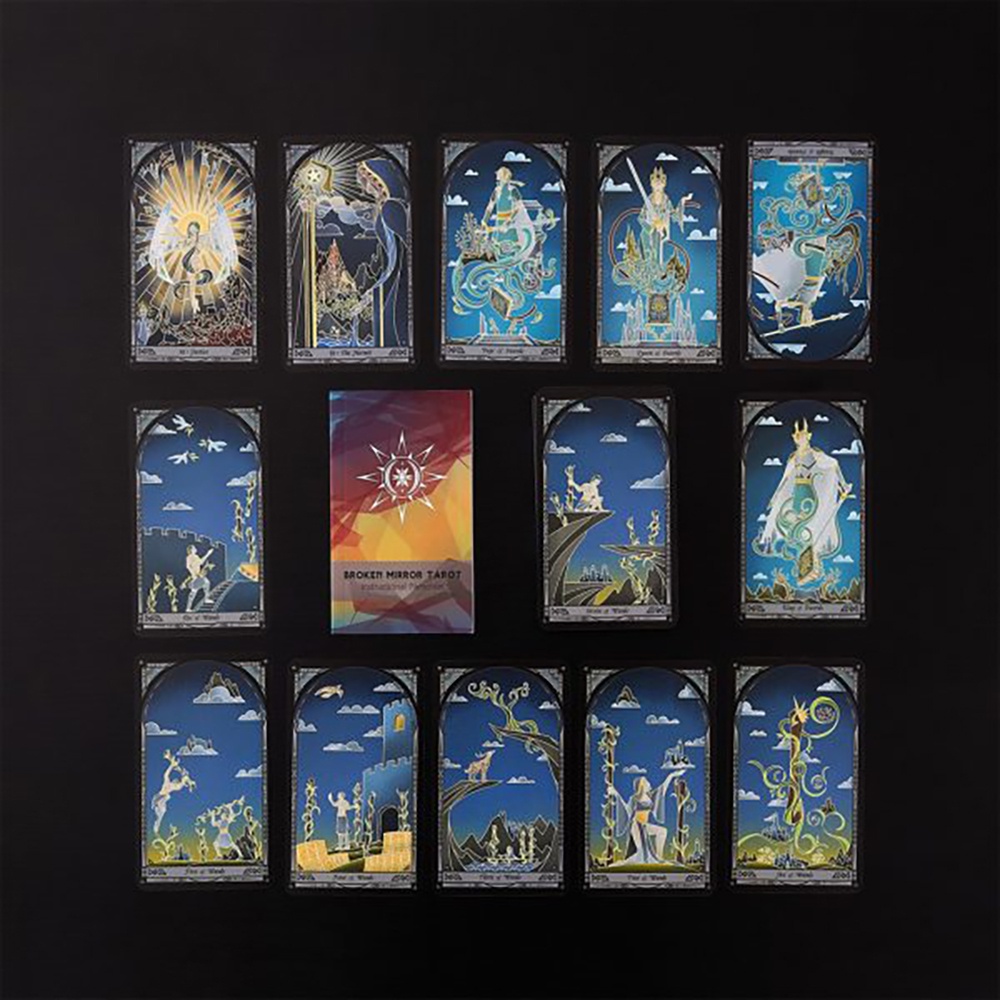 [Size Gốc] Bộ Bài Broken Mirror Tarot 78 Lá Bài 7x12 Cm Tặng Đá Thanh Tẩy S74
