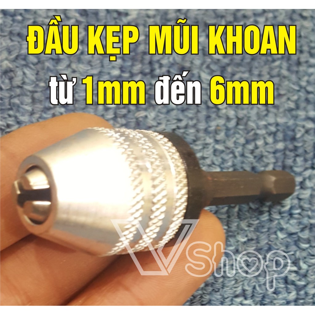 Đầu kẹp mũi khoan, dùng cho máy bắn vít