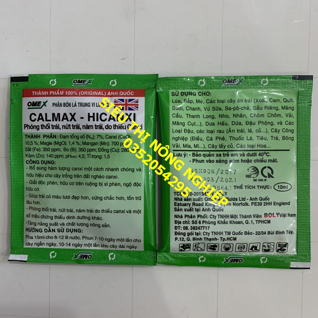 10 gói Chống thối trái - nứt trái - nám trái - Hi Canxi