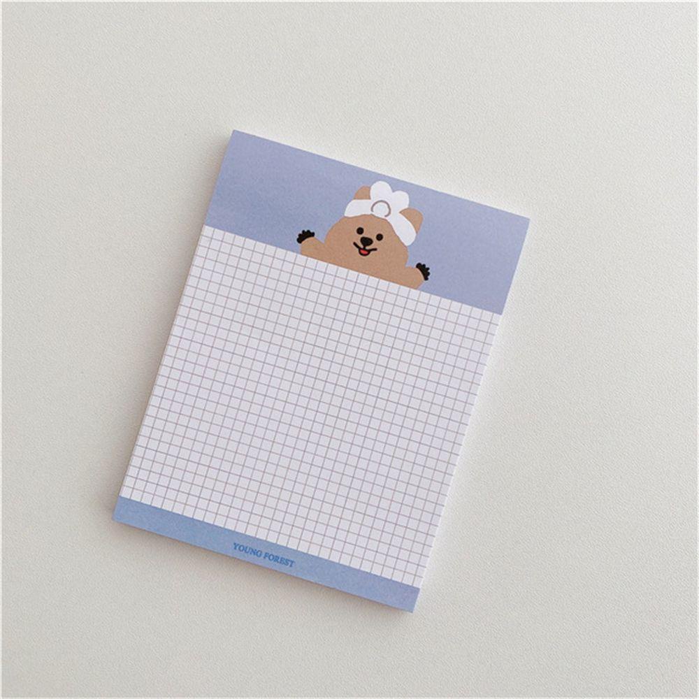 Bộ 50 Tờ Giấy Ghi Chú Họa Tiết Gấu Hoạt Hình Dễ Thương Không Dính Tiện Dụng Note