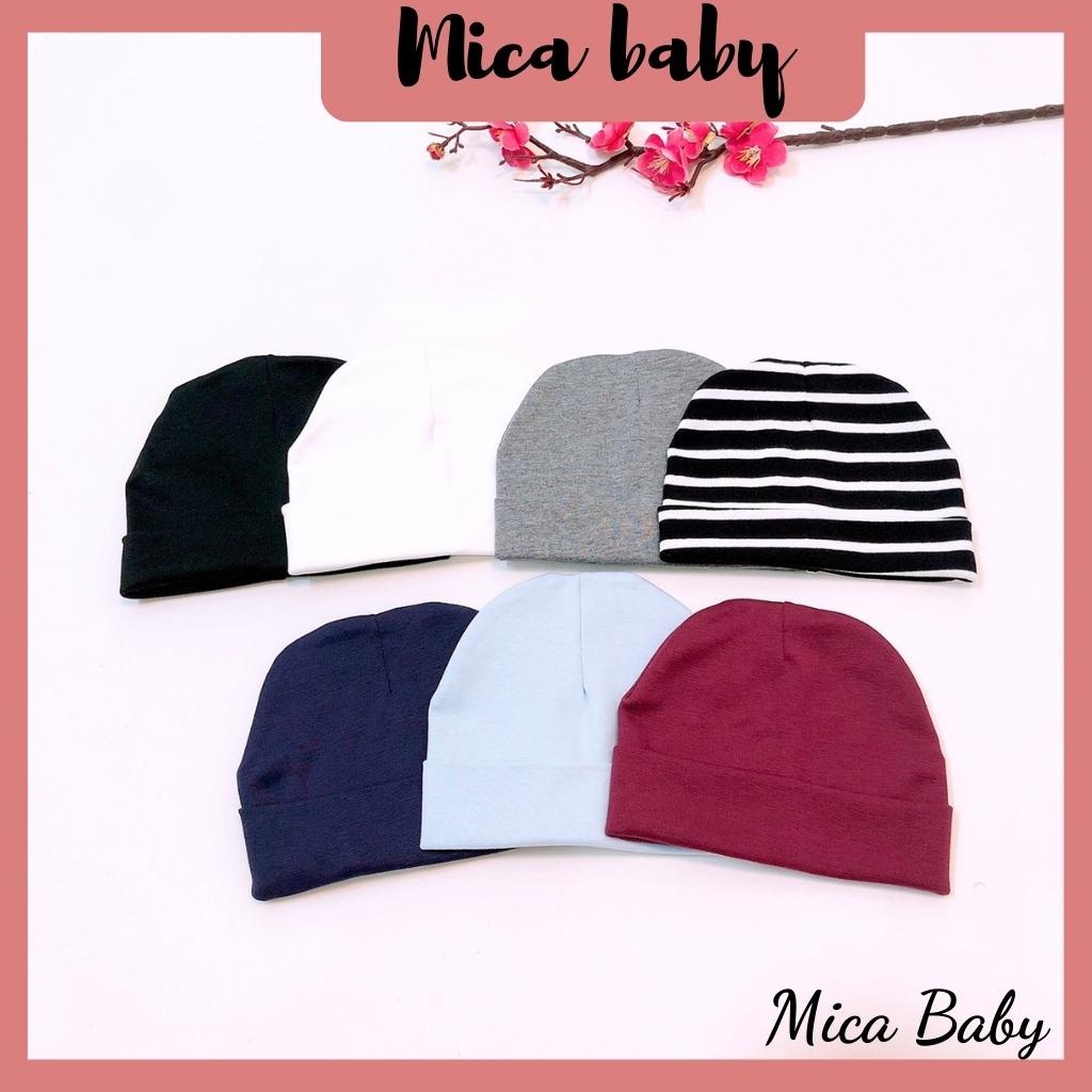 Mũ len chất cotton dệt kim cực đáng yêu cho bé từ 3 tháng-2 tuổi Mica baby MD179