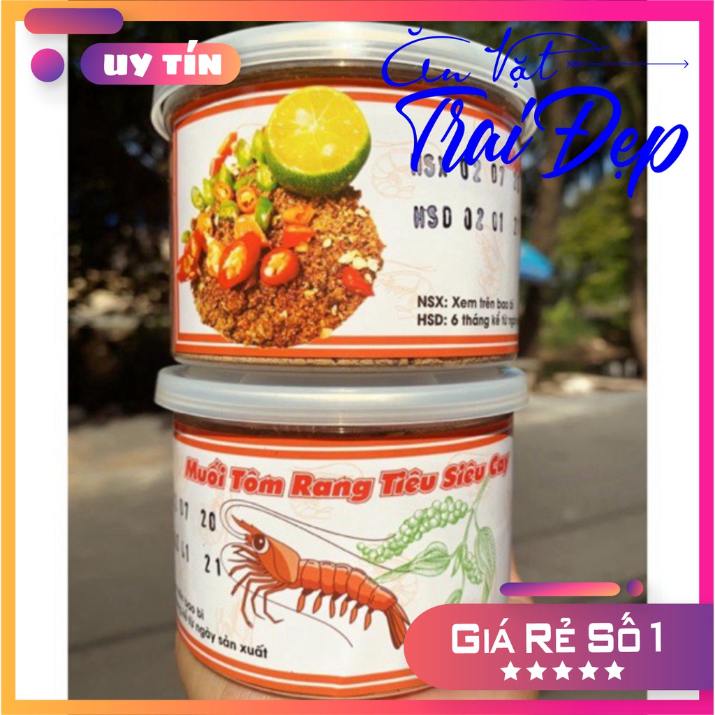 Muối Tôm rang Tiêu siêu cay hũ 250g - Trai Đẹp Snacks