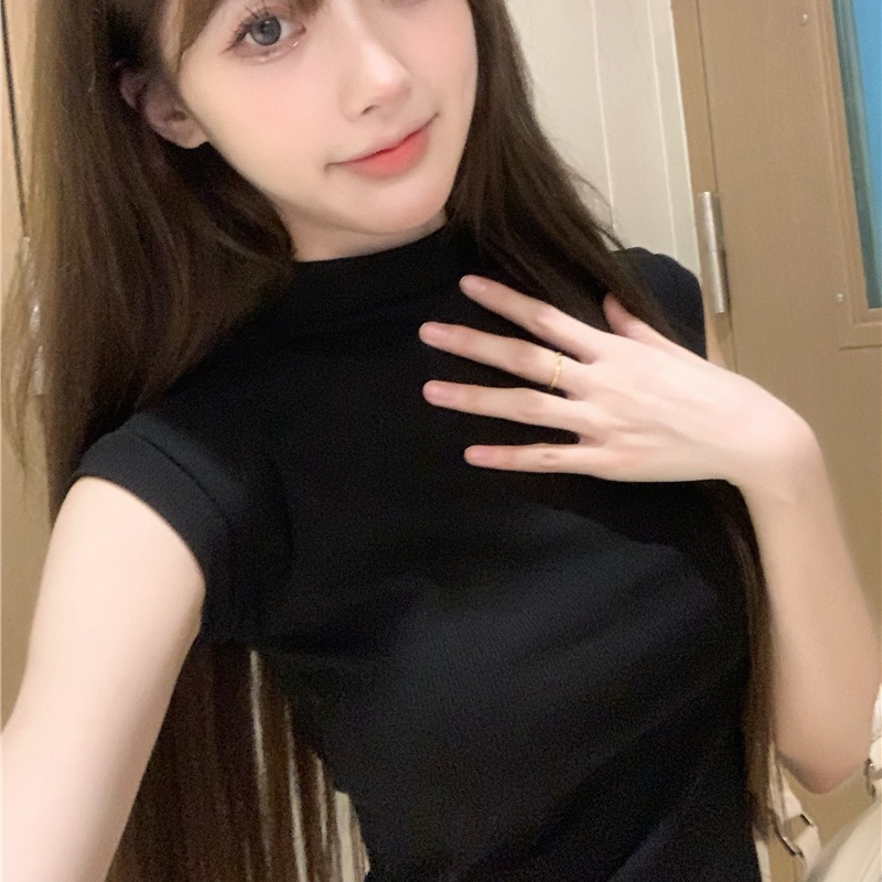 SUXI Áo Sát Nách Cổ Tròn Dáng Ôm Thời Trang Mùa Hè Hàn Quốc Cho Nữ