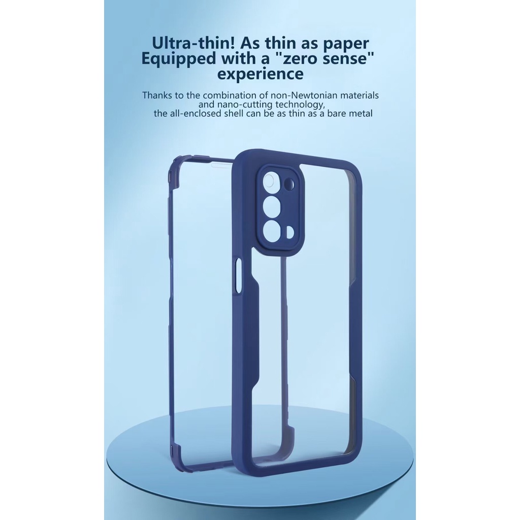 Ốp điện thoại TPU + acrylic bảo vệ 360 độ cho OPPO A15 A74 A93 A54 5G A94 RENO 4Z 5G A74 4G A92S A53 A52 A92 REALME 8 4G 8 PRO