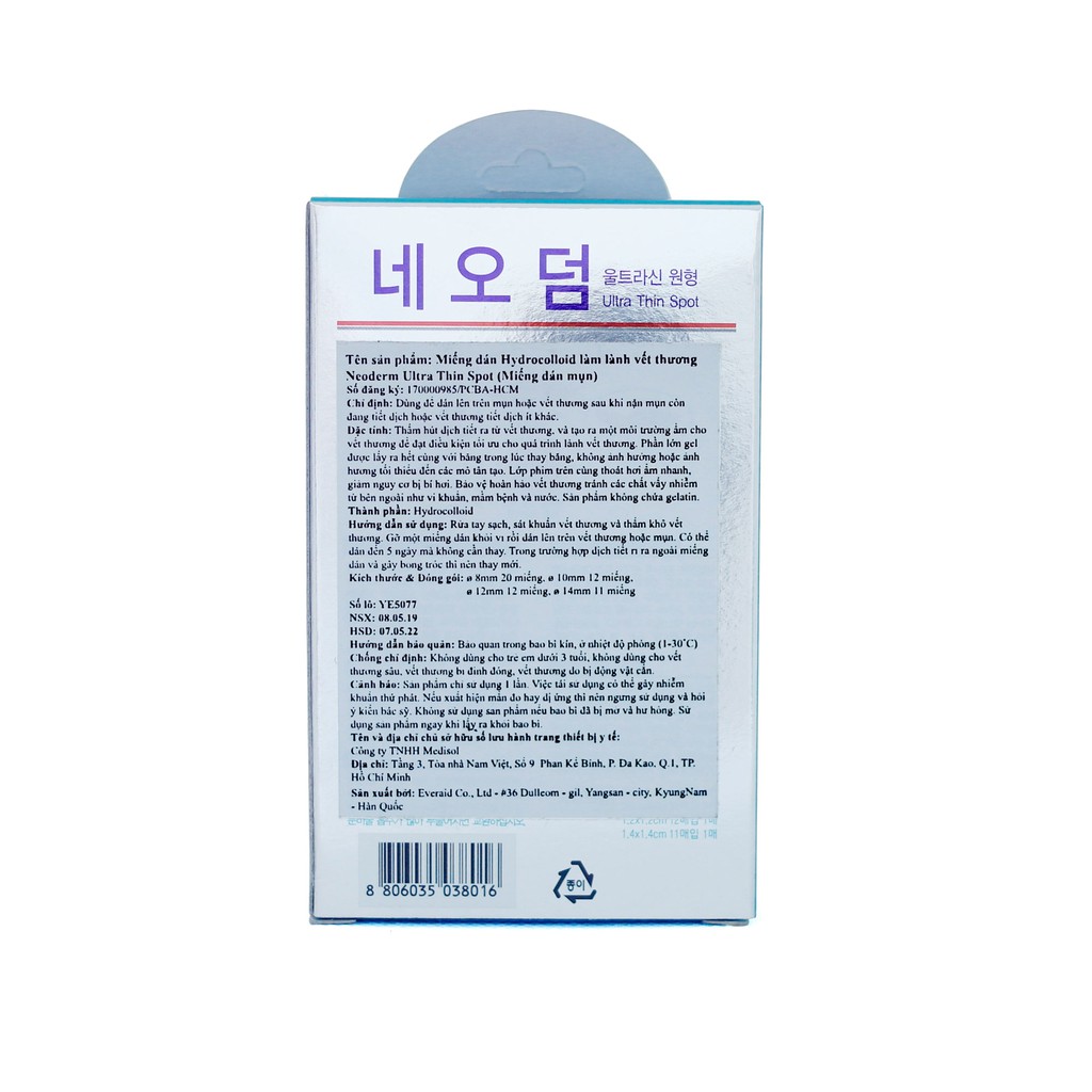 Miếng Dán Mụn Neoderm Ultra Thin Spot 55 (hộp 4 size - 55 miếng) | BigBuy360 - bigbuy360.vn