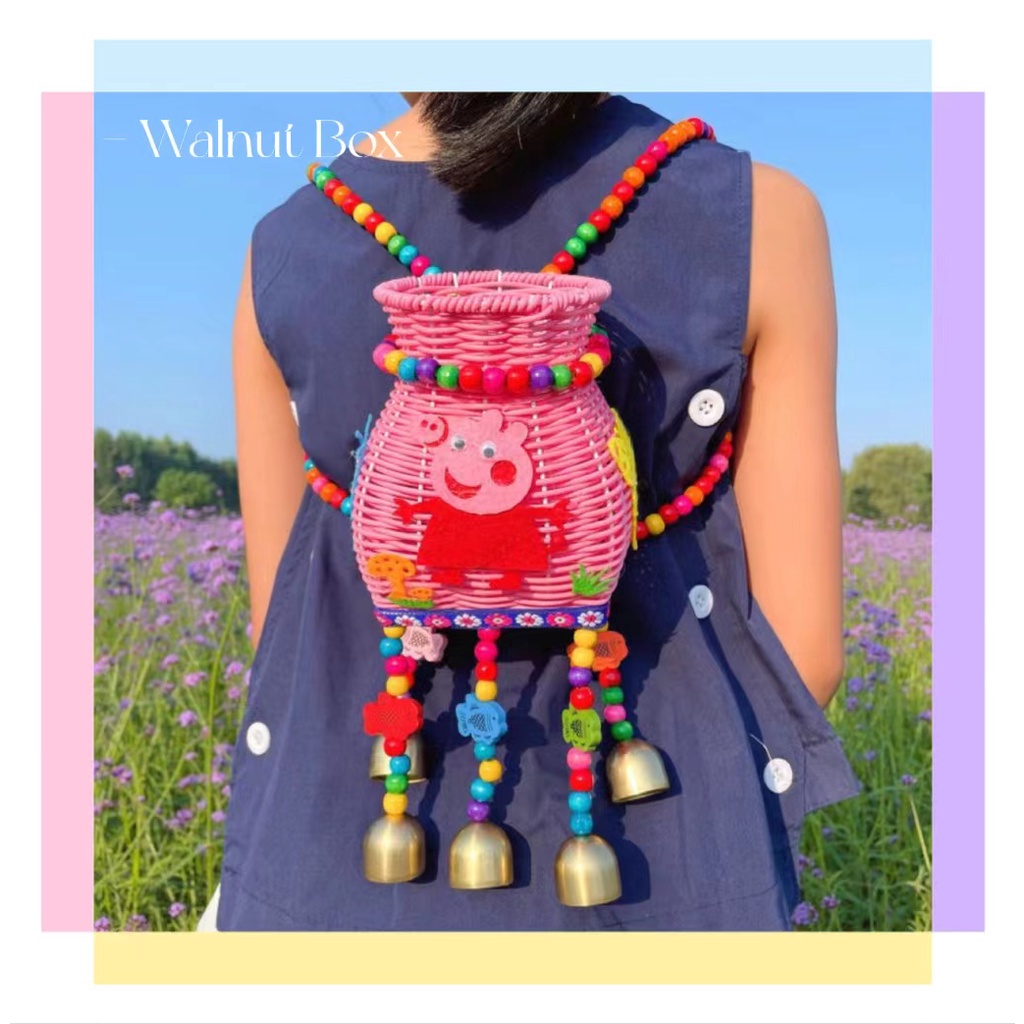 Giỏ Đan Tre / Nhựa Giả Mây Thủ Công Phong Cách Dân Tộc Dùng Làm Đạo Cụ Biểu Diễn