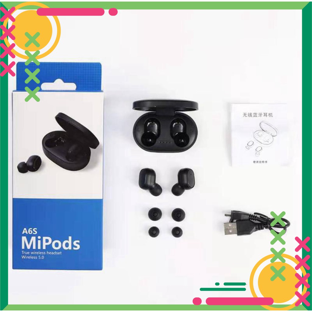 [FREE SHIP] TAI NGHE BLUETOOTH MIPODS A6S - ÂM THANH SỐNG ĐỘNG - PIN SIÊU BỀN