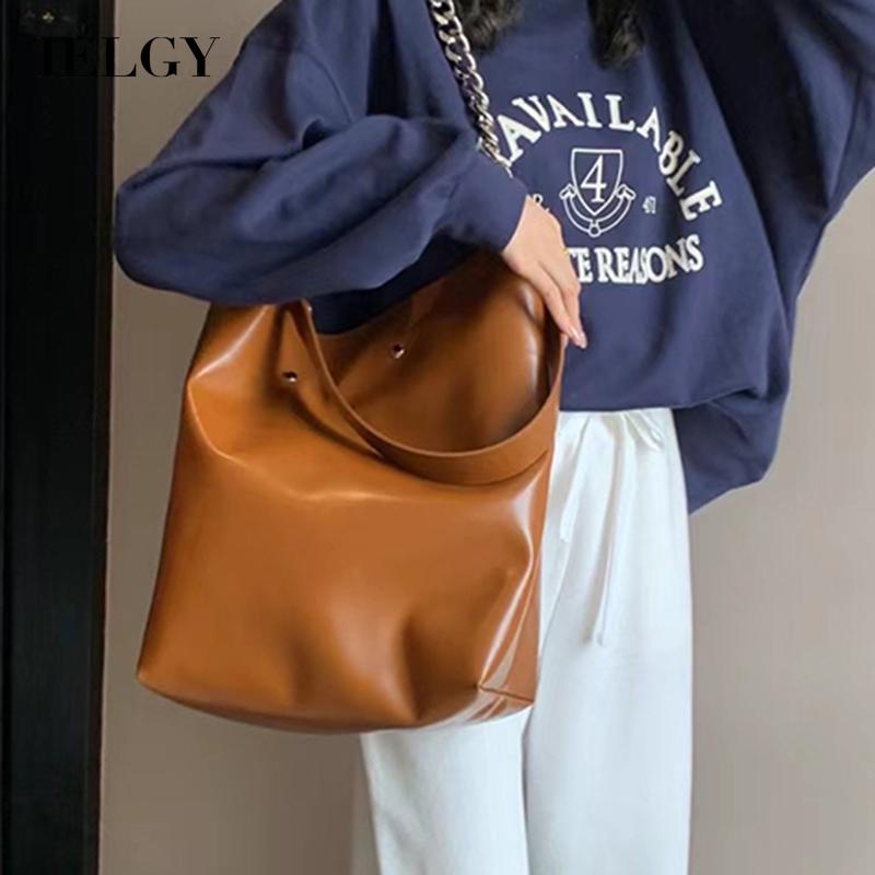 Túi tote Đeo Vai Sức Chứa Lớn Màu Đen Cho Nữ