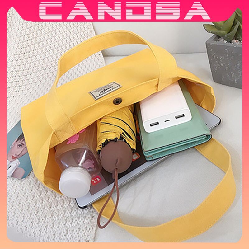 Túi tote vải canvas đeo chéo trơn mềm đi học đẹp giá rẻ TT2