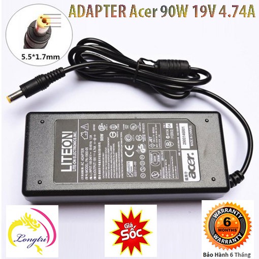 Sạc Laptop Acer 19V 4.74A -90W chính hãng