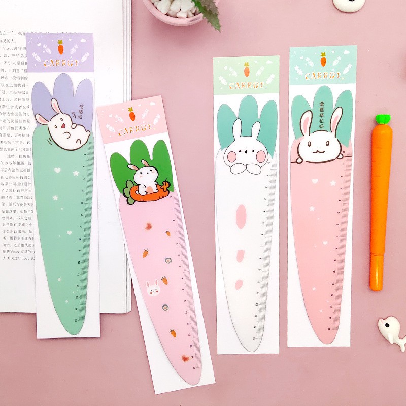 Thước kẻ thỏ dẻo dễ thương M02 Taro Stationery