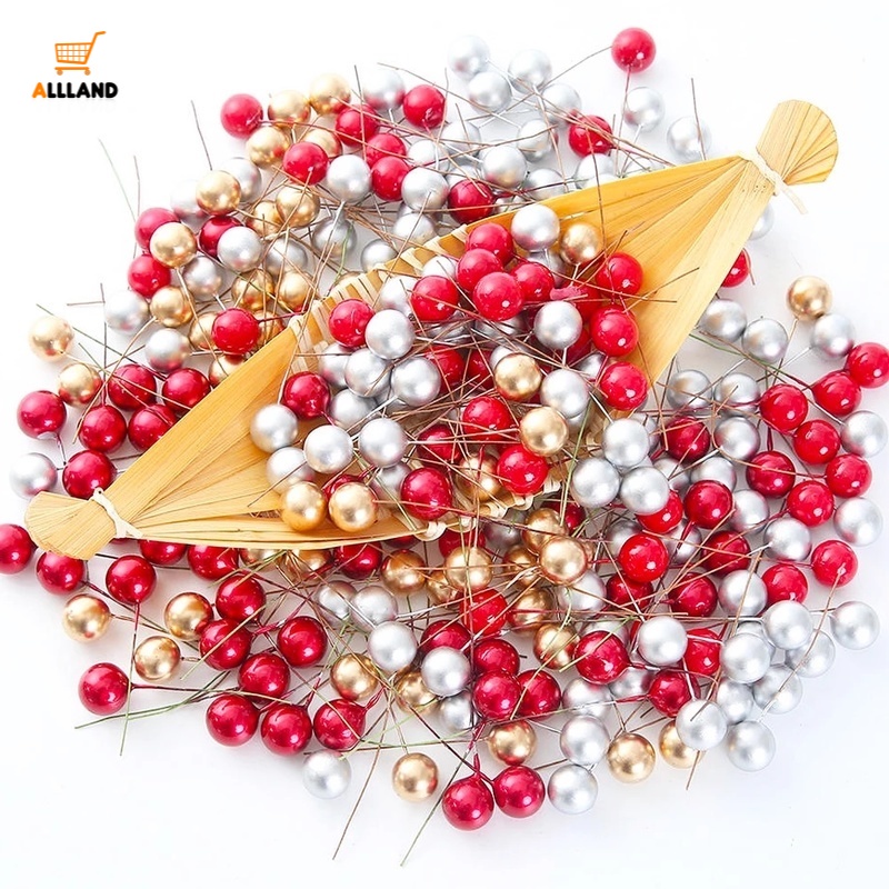 Set 50 Quả Mọng Đỏ Nhân Tạo Mini Bằng Xốp Dùng Để Trang Trí Tiệc Cưới/Năm Mới