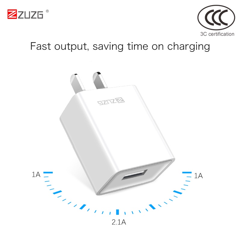 Củ sạc nhanh iphone samsung chính hãng ZUZG 10w 5v-2a UC02