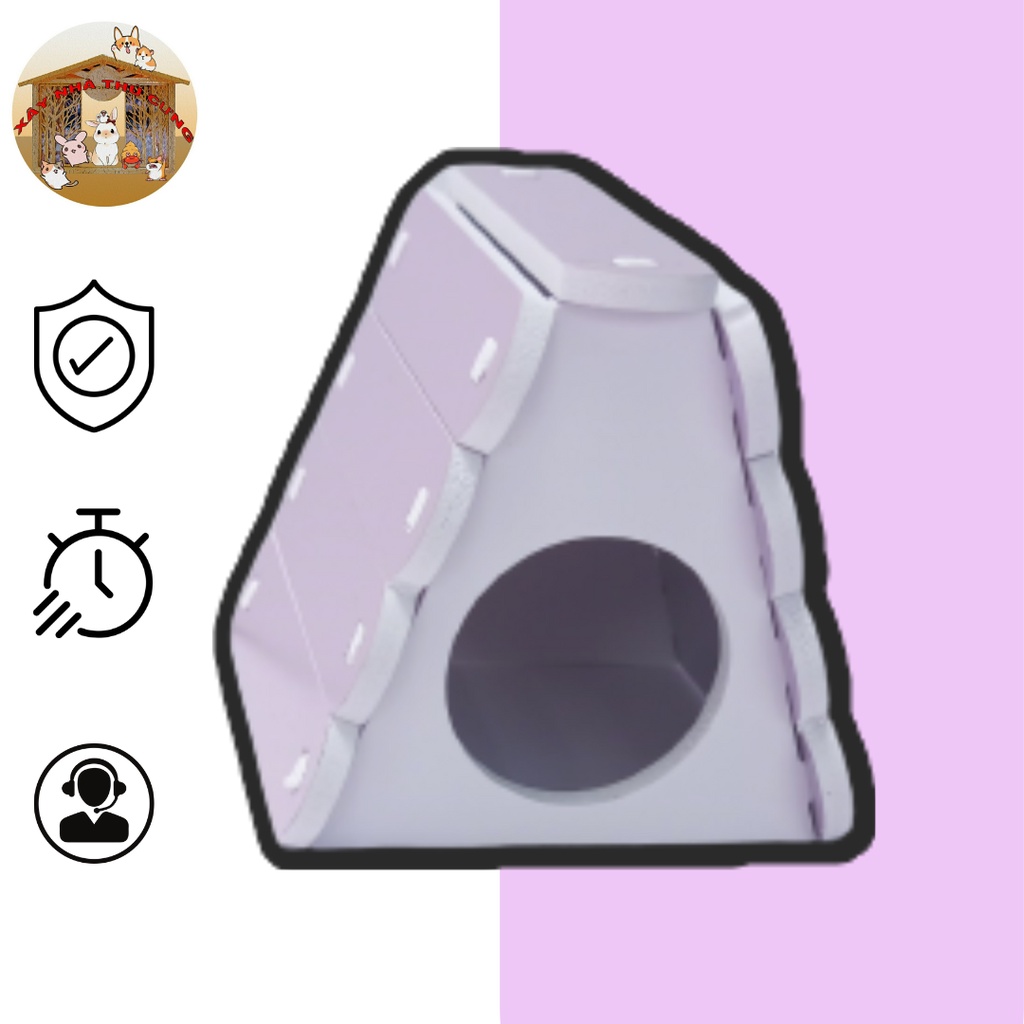 Nhà ngủ hamster thổ dân kích thước 8.5x8x8cm - XNTC26