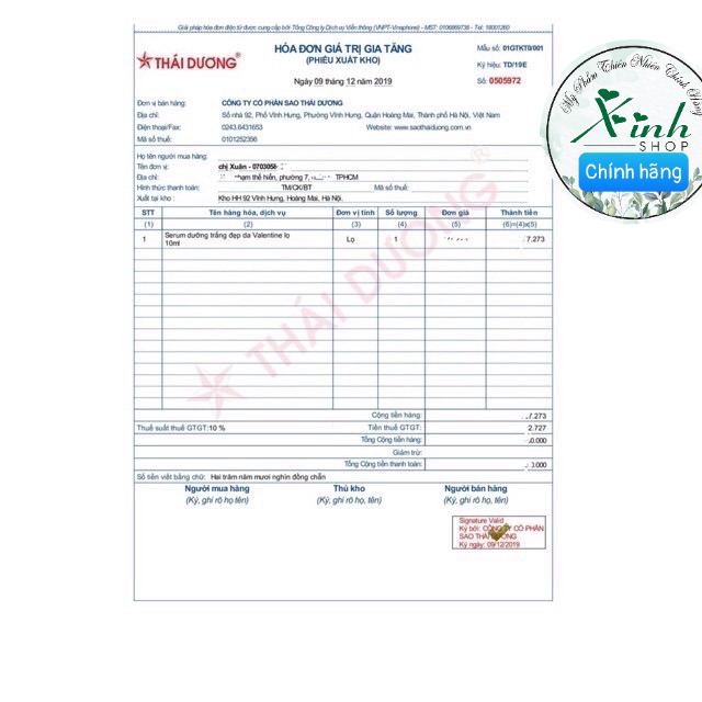 Serum đặc hiệu nám Valentine thái dương