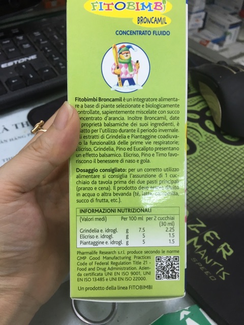 BRONCAMIL Fitobimbi- Giảm ho đờm cho trẻ từ sơ sinh