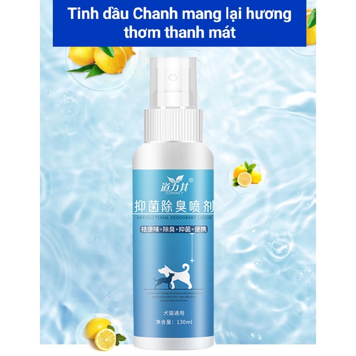 Nước hoa xịt khuẩn khử mùi cho Chó Mèo DORRIKEY 120ml hương thơm sang chảnh