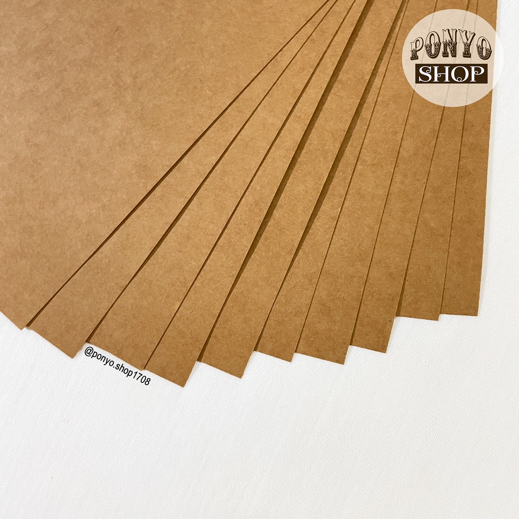 Khổ A4 - 10 tờ giấy kraft 350gsm, khổ A4 làm Scrapbook Handmade