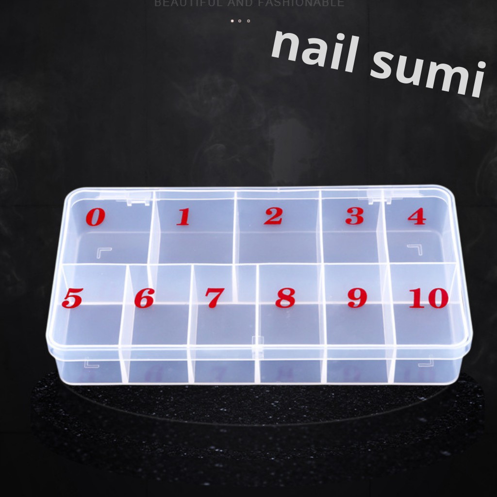 Hộp đựng móng giả 11 ô , hộp đựng nail