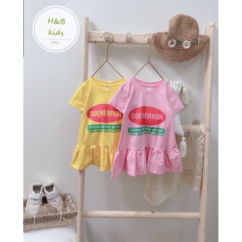 Váy cho bé gái váy xuông đuôi cá chất cotton nhiều màu cho bé 12-30kg mã QATE V025