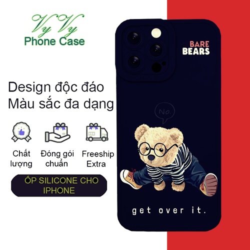 Ốp đt iphone gấu/ BEAR yêu quý Iphone 6 đến 13 VyVy phone case HA-22BEAR021