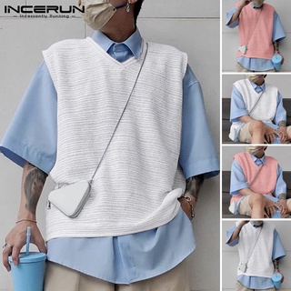 Áo sweater Dệt Kim Cổ Chữ v Thời Trang Cho Nam 2 Màu Lựa Chọn