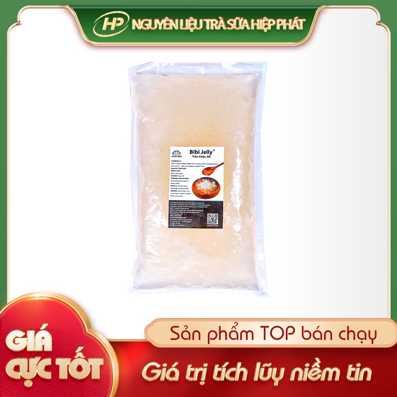 Trân châu 3Q JELLY trắng ngọc trai BIBI -  - 2kg - SP010506  - Nguyên liệu pha chế trà sữa HIỆP PHÁT