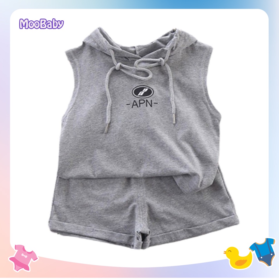 Bộ Ba Lỗ Sát Nách Bé Trai In Chứ APN, Bộ Đồ Hè Cho Bé Cực Mát Và Phong Cách HipHop - MooBaby Shop