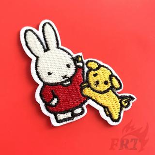 ☸ Miếng dán thỏ Q ☸ 1pc Tự Làm May Trên Sắt Trên Huy Hiệu Miếng Dán