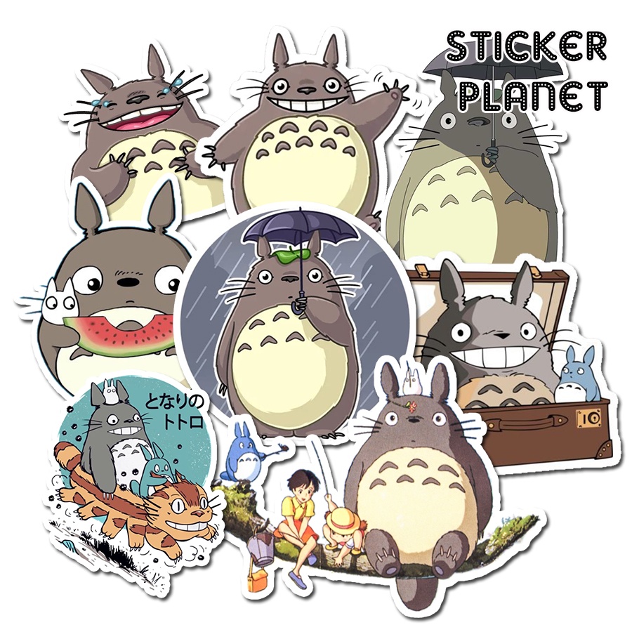 Bộ sticker TOTORO chống thấm nước trang trí mũ bảo hiểm, đàn, guitar, ukulele, điện thoại laptop